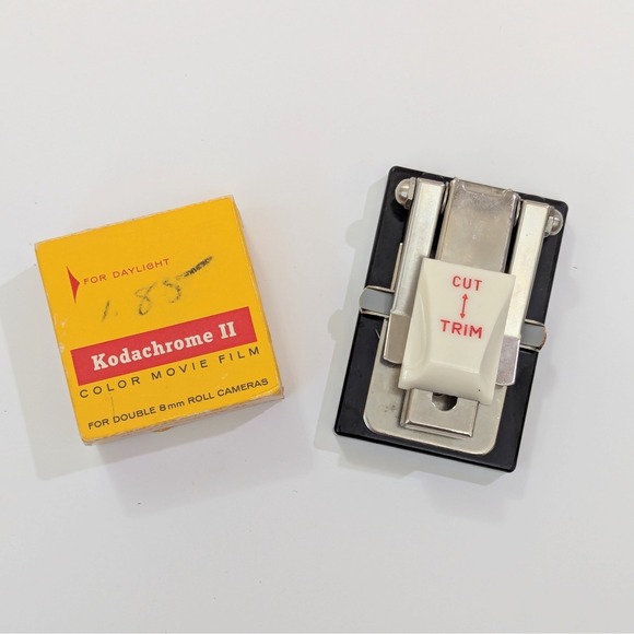 Kodak Other - Vintage KODACHROME II Color Movie Film NOS 8mm + Tape Splicer Cut Trim Japan